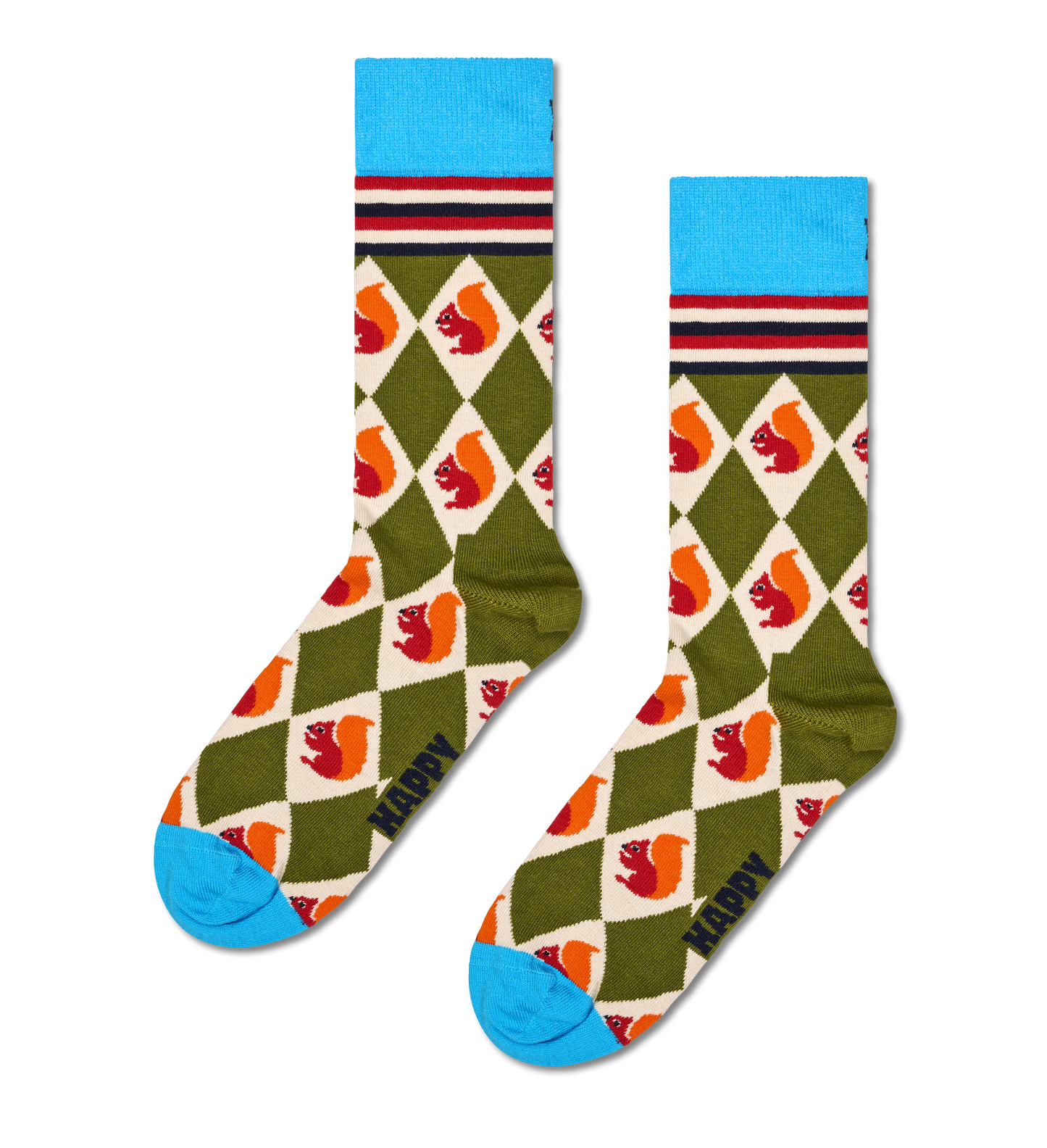 Happy Socks Squirrel Argyle Sock
